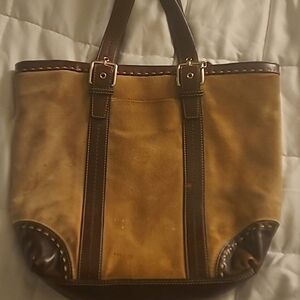 Coach purse/handbag. Brown suede and leather